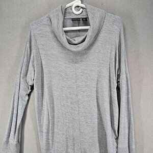 Rachel Zoe Silver/Gray Cowl Neck Long Length Sweater, Large